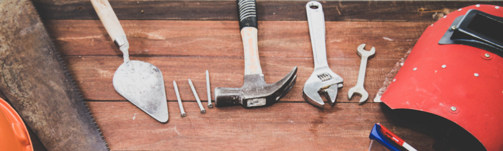 hand tools on a table