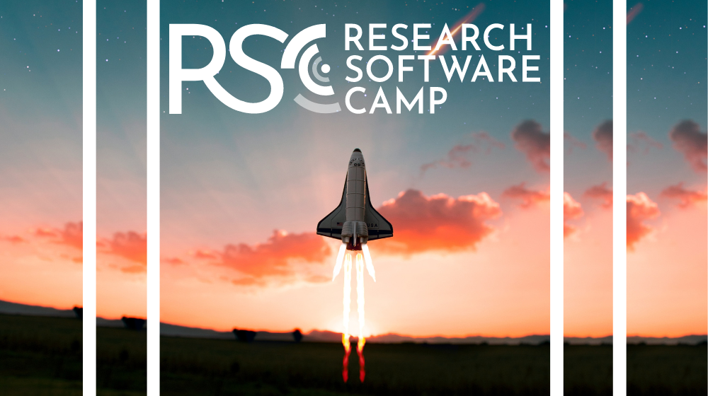 RSC logo, shuttle taking off