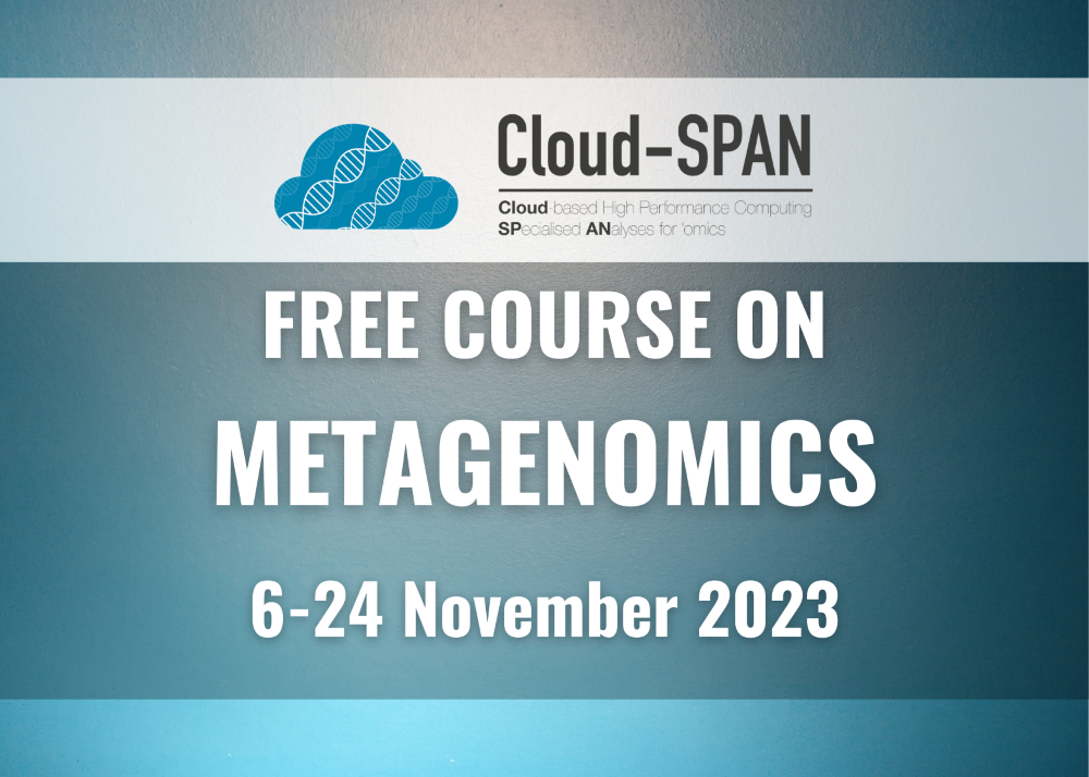 Cloud-SPAN logo, free course on metagenomics