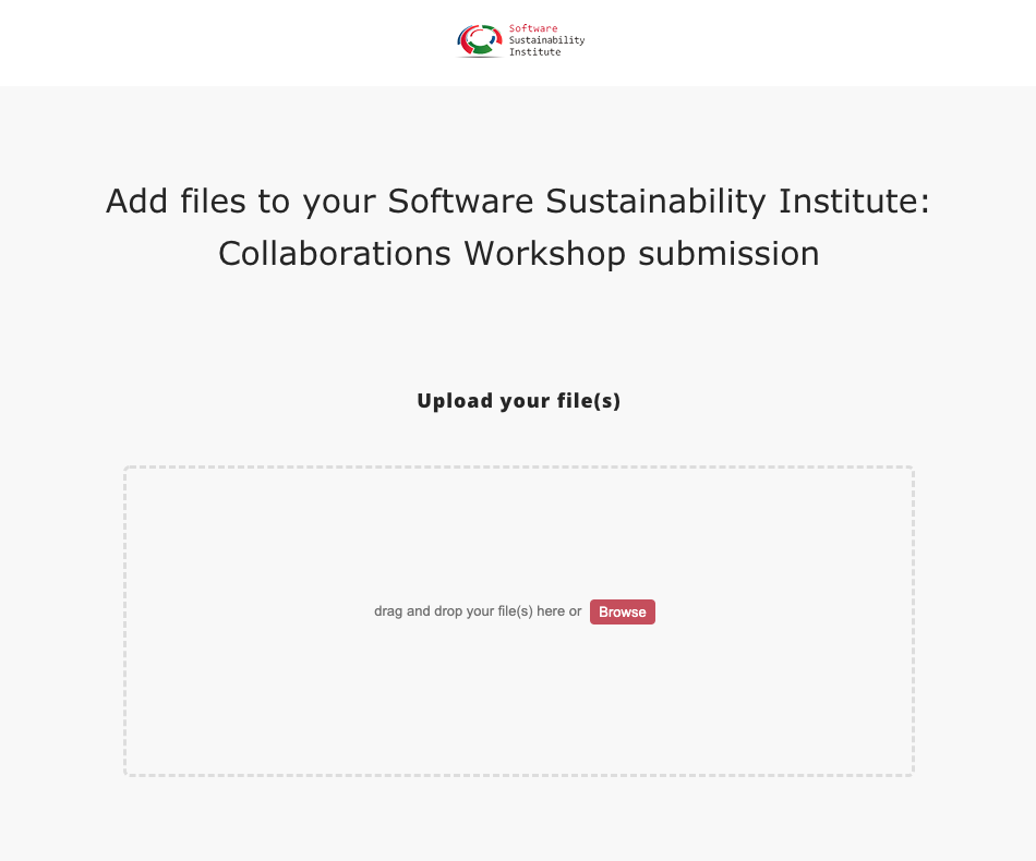 Screenshot of CW21 Figshare conference portal submission form.