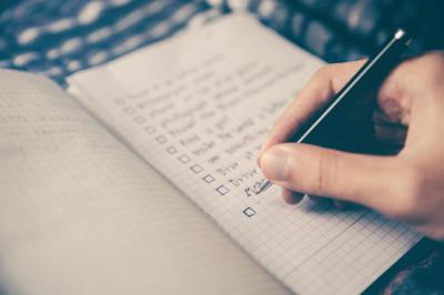 Checklist in notepad