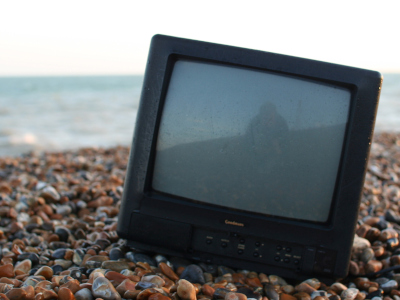 TV on a beach