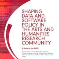 Cover of the report, Shaping data and software policy in the arts and humanities research community, publication date July 2022.