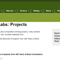 Screenshot of British Library webpage
