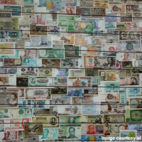 Money bills as wallpaper