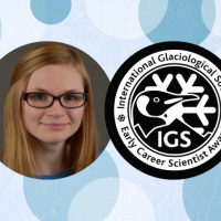 IGS Early Career Scientist Award logo and Sammie Buzzard